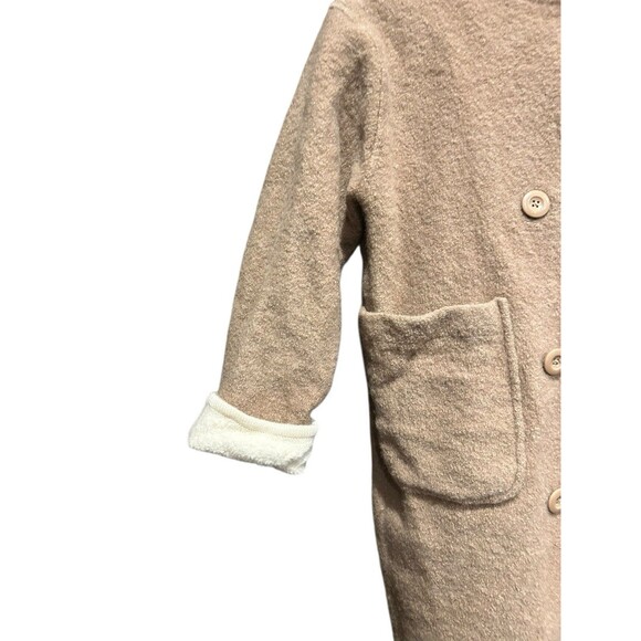 Vintage Casual WorkStyles Coat Wool Button Down Hooded Brown and Cream Size 1X - Picture 3 of 6